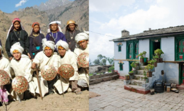 Traditional Rung Bhotiya community members and Himalayan village life.